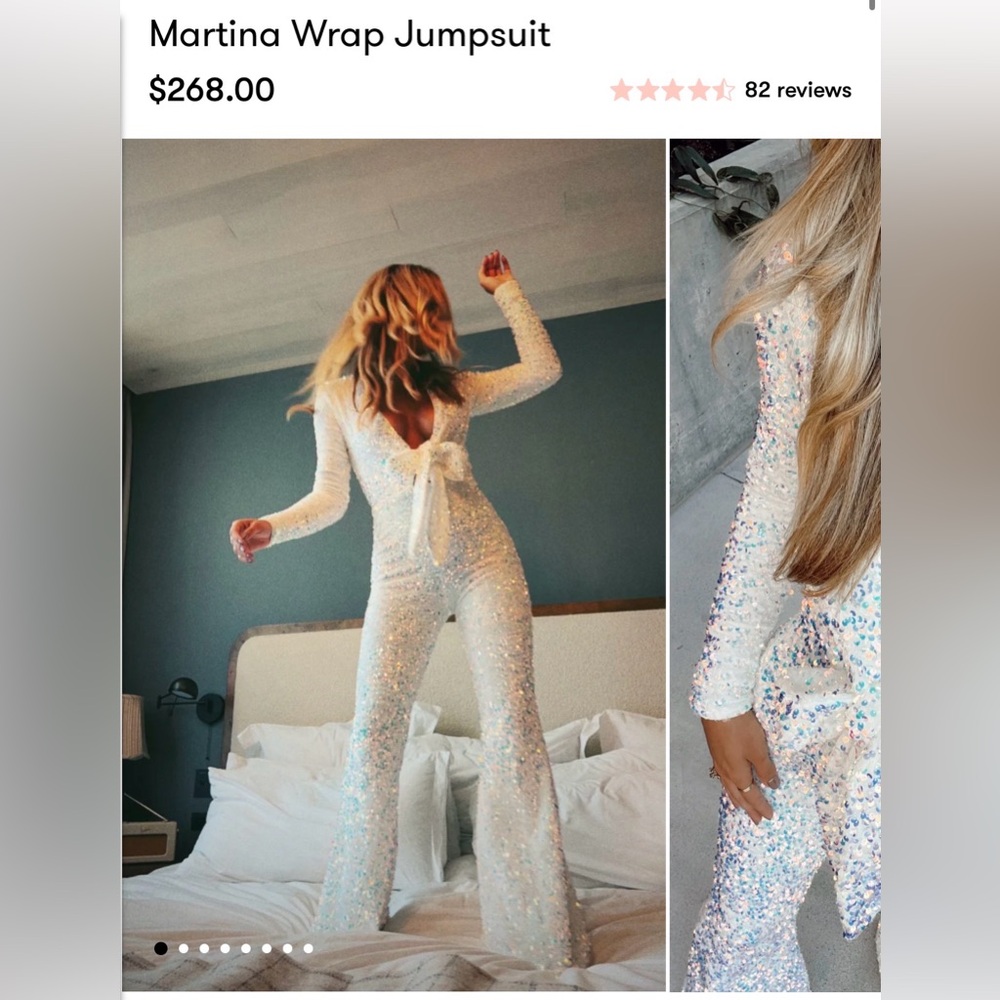 Never worn Sparkling Sequin Jumpsuit